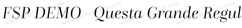 FSP DEMO   Questa Grande Regular字体转换